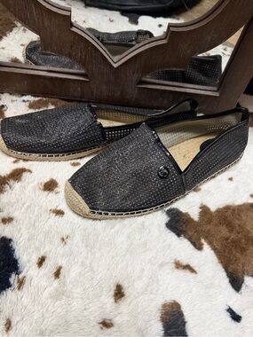 Michael Kors Black Espadrille Slip-On Shoes